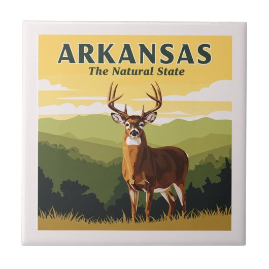 Vintage Arkansas Tegeltje (Voorkant)
