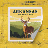 Vintage Arkansas Vierkante Sticker