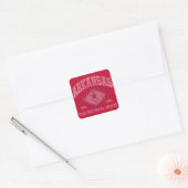 Vintage Arkansas Vierkante Sticker (Envelop)