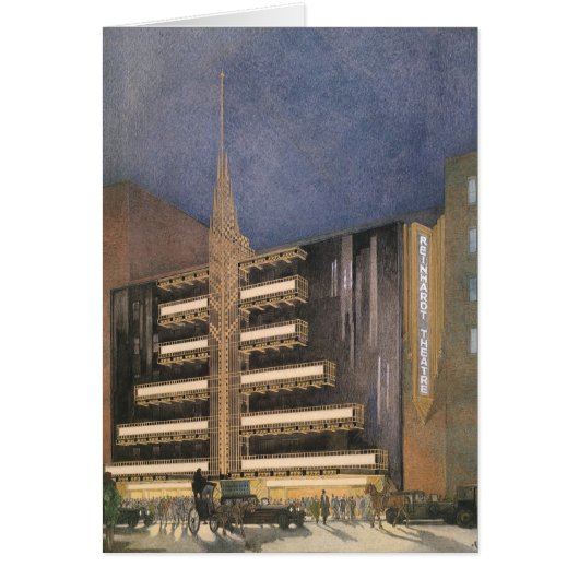 Vintage Art Deco-architectuur, gebouw in NYC (Voorkant)