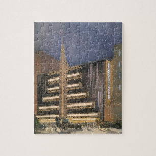 Vintage Art Deco-architectuur, gebouw in NYC Legpuzzel