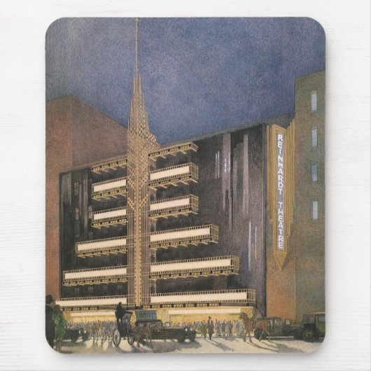 Vintage Art Deco-architectuur, Gebouw in NYC Muismat (Voorkant)