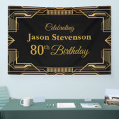 Vintage Art Deco Birthday personalized info banner (Beurs)