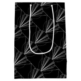 Vintage Art Deco Black and White Geometric Medium Cadeauzakje