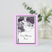 Vintage Art Deco-Briefkaart Briefkaart (Staand voorkant)