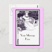 Vintage Art Deco-Briefkaart Briefkaart (Voorkant / Achterkant)