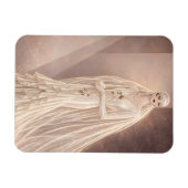 Vintage Art Deco Bruidsmode-illustratie Magneet (Horizontaal)