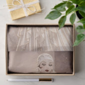 Vintage Art Deco Bruidsmode Illustratie Tissuepapier (Geschenk)