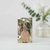 Vintage Art Deco Bruiloft, Jonggehuwden Eerste Dan Informatiekaartje (Staand voorkant)