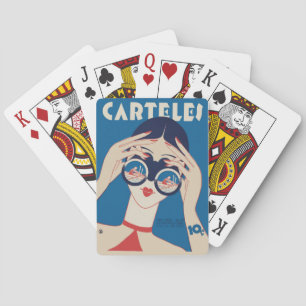 Vintage Art Deco - Carteles - Verrekijker Pokerkaarten