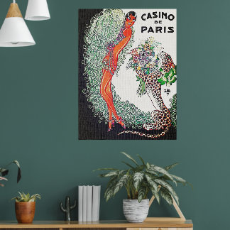 Vintage Art Deco Casino de Paris Franse Poster