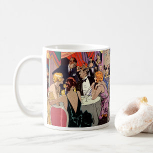 Vintage Art Deco cocktailparty in nachtclub Koffiemok