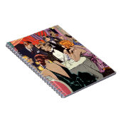 Vintage Art Deco Cocktailparty in Nachtclub Notitieboek (Rechterzijde)