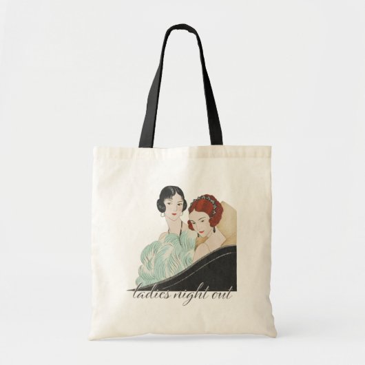 Vintage. Art Deco Dames. Tote Bag (Voorkant)