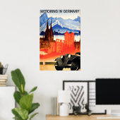 Vintage Art Deco Duitsland Reis Toerisme Poster (Thuiskantoor)