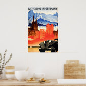 Vintage Art Deco Duitsland Reis Toerisme Poster (Keuken)