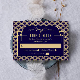 Vintage Art Deco Gatsby-huwelijkscollectie uit de  RSVP Kaartje