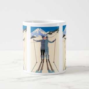 Vintage Art Deco, Geliefden in Sneeuw door George  Grote Koffiekop