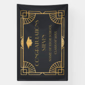 Vintage Art Deco Graduation Banner backdrop (Verticaal)