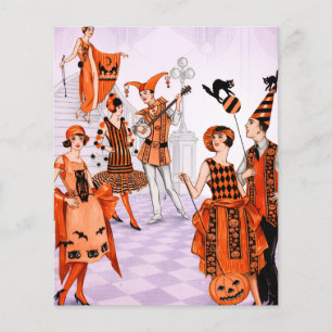 Vintage Art Deco Halloween jaren 20 Flyer