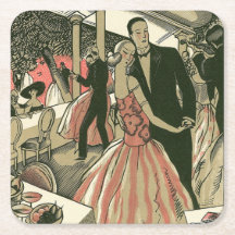 Vintage Art Deco-huwelijk, pasgetrouwden eerste da
