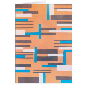 Vintage Art Deco Jazz Pochoir, Geometrisch Patroon
