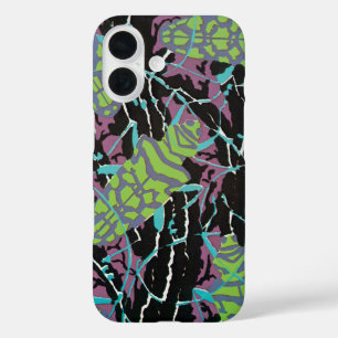 Vintage Art Deco Jazz Pochoir Kevers in Tuin iPhone 16 Hoesje