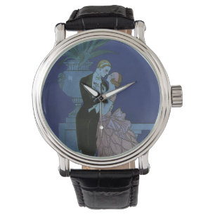 Vintage Art Deco Jonggehuwd, Oui door George Barbi Horloge