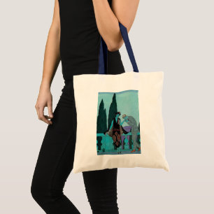 Vintage Art Deco La Villa d'Este van George Barbie Tote Bag