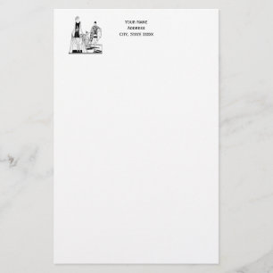 Vintage Art Deco mode dames op het strand Briefpapier