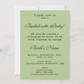 Vintage Art Deco Modeshow Bachelorette Feest Kaart (Achterkant)