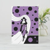 Vintage Art Deco Modeshow Bruidsborrel Kaart (Staand voorkant)