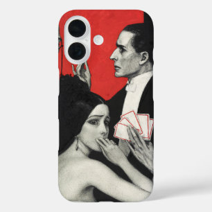 Vintage Art Deco Noir Mysterie Poker Benda Kunst iPhone 16 Hoesje