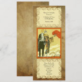 Vintage ~ Art Deco ~ Party Kaart (Voorkant / Achterkant)