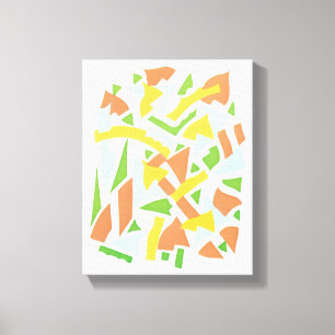 Vintage Art Deco Pochoir Jazz Geometrische Vormen Canvas Afdruk