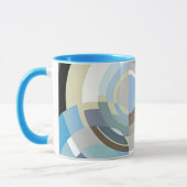 Vintage Art Deco Pochoir Jazz Geometrische Vormen Mok (Links)