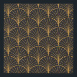 Vintage Art Deco Seamless Pattern. Geometric decor Imitatie Canvas Print<br><div class="desc">kunstdeco naadloos patroon. Geometrisch decoratief met cirkelstructuur. Achtergrond.</div>