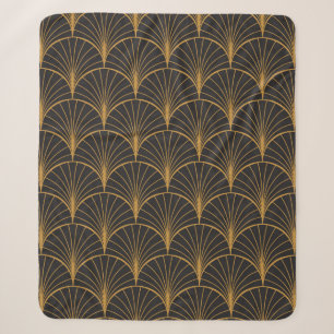 Vintage Art Deco Seamless Pattern. Geometric decor Sherpa Deken