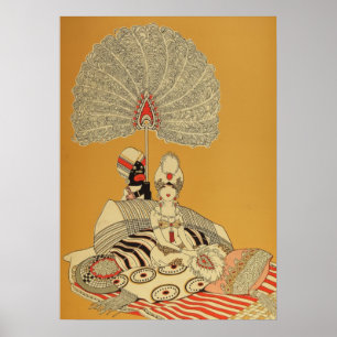 Vintage Art Deco Showgirl Poster – 1920s Veer