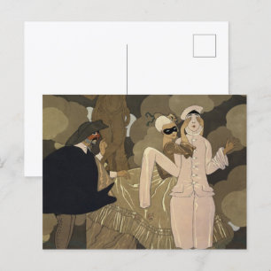Vintage Art Deco, Surprise van George Barbier Briefkaart