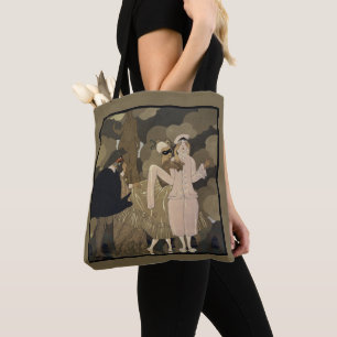 Vintage Art Deco, Surprise van George Barbier Tote Bag