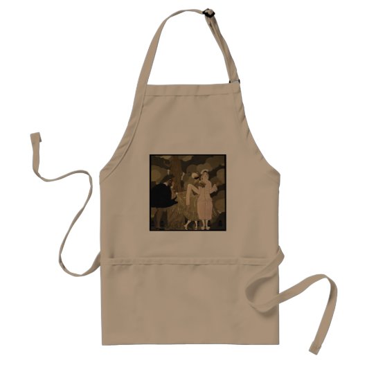 Vintage Art Deco, Verrassing door George Barbier Standaard Schort (Voorkant)