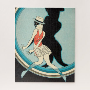 Vintage Art Deco - Voor Iedereen - Flapper op het Legpuzzel