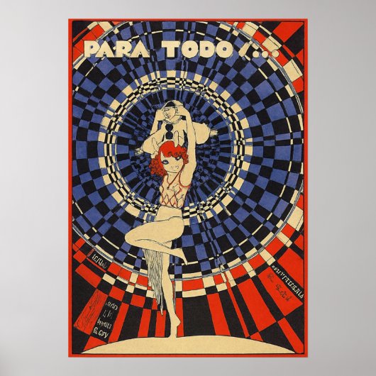 Vintage Art Deco - Voor Iedereen - Flapper Poster (Voorkant)