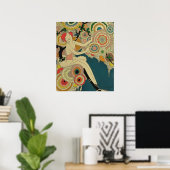 Vintage Art Deco - Voor Iedereen - Psychedelisch Poster (Thuiskantoor)