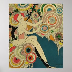 Vintage Art Deco - Voor Iedereen - Psychedelisch Poster