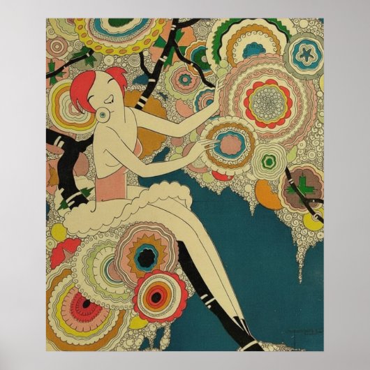 Vintage Art Deco - Voor Iedereen - Psychedelisch Poster (Voorkant)