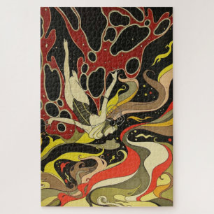 Vintage Art Deco - Voor Iedereen - Psychedelisch W Legpuzzel