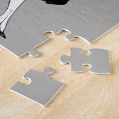 Vintage Art Deco vrouw in luipaardprint jas Legpuzzel (Zijkant)