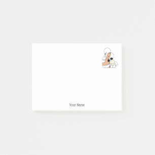 Vintage Art Deco vrouw met bloemen en hoed C Post-it® Notes